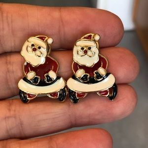 Christmas Dancing Santa Earrings
